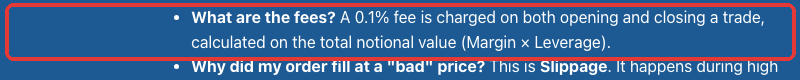 Tria公式ヘルプFAQ「What are the fees?」：新規・決済とも0.1%（想定元本ベース）