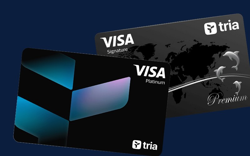 Triaカード（Visa）の券面